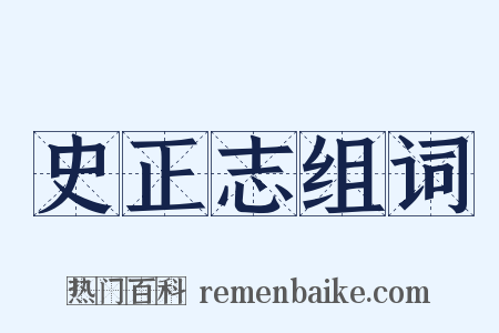 史正志组词是什么意思的图片